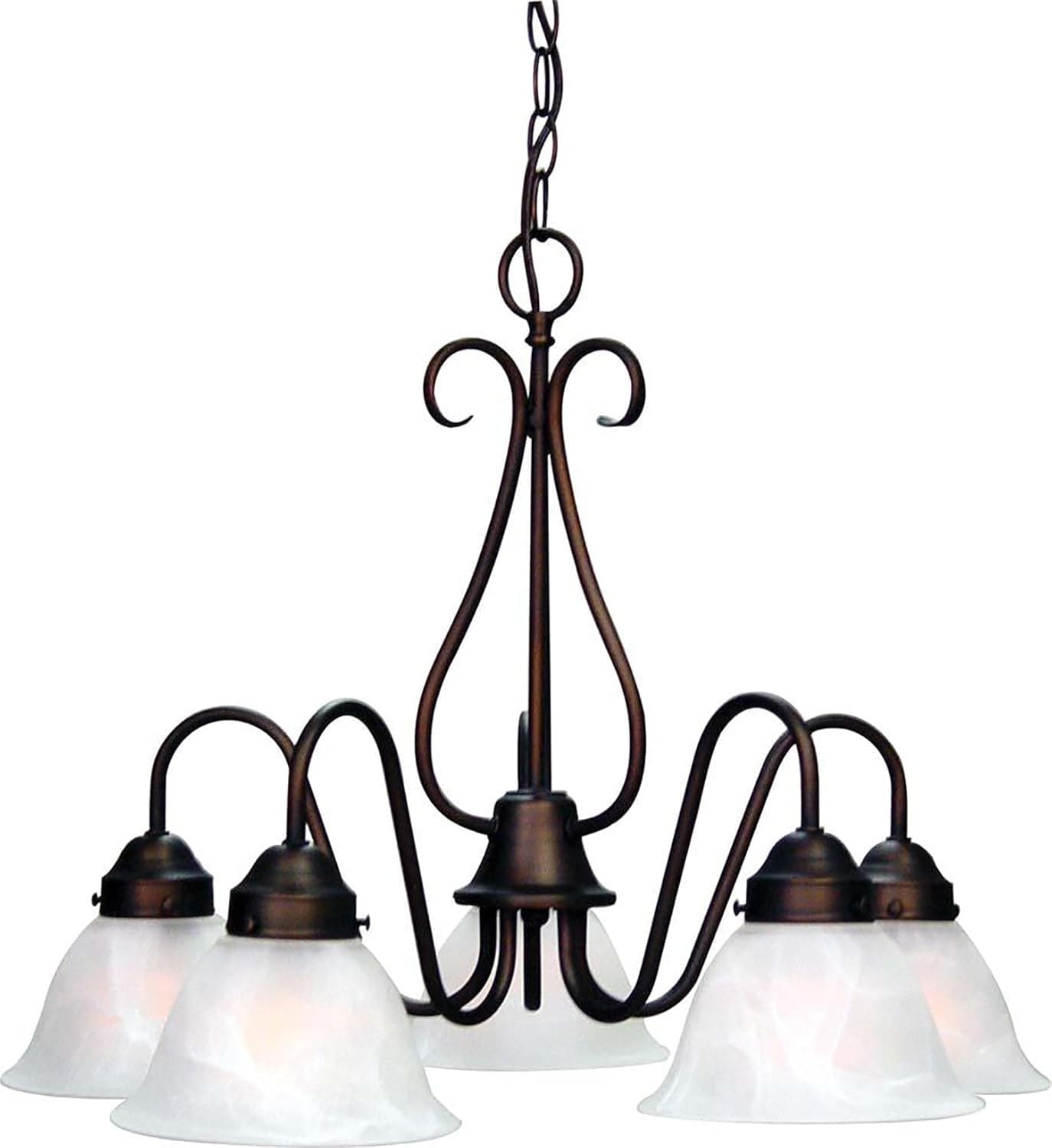 Volume Lighting V2355-79 Chandelier, 23.5" x 23.5" x 18", Antique Bronze Finish