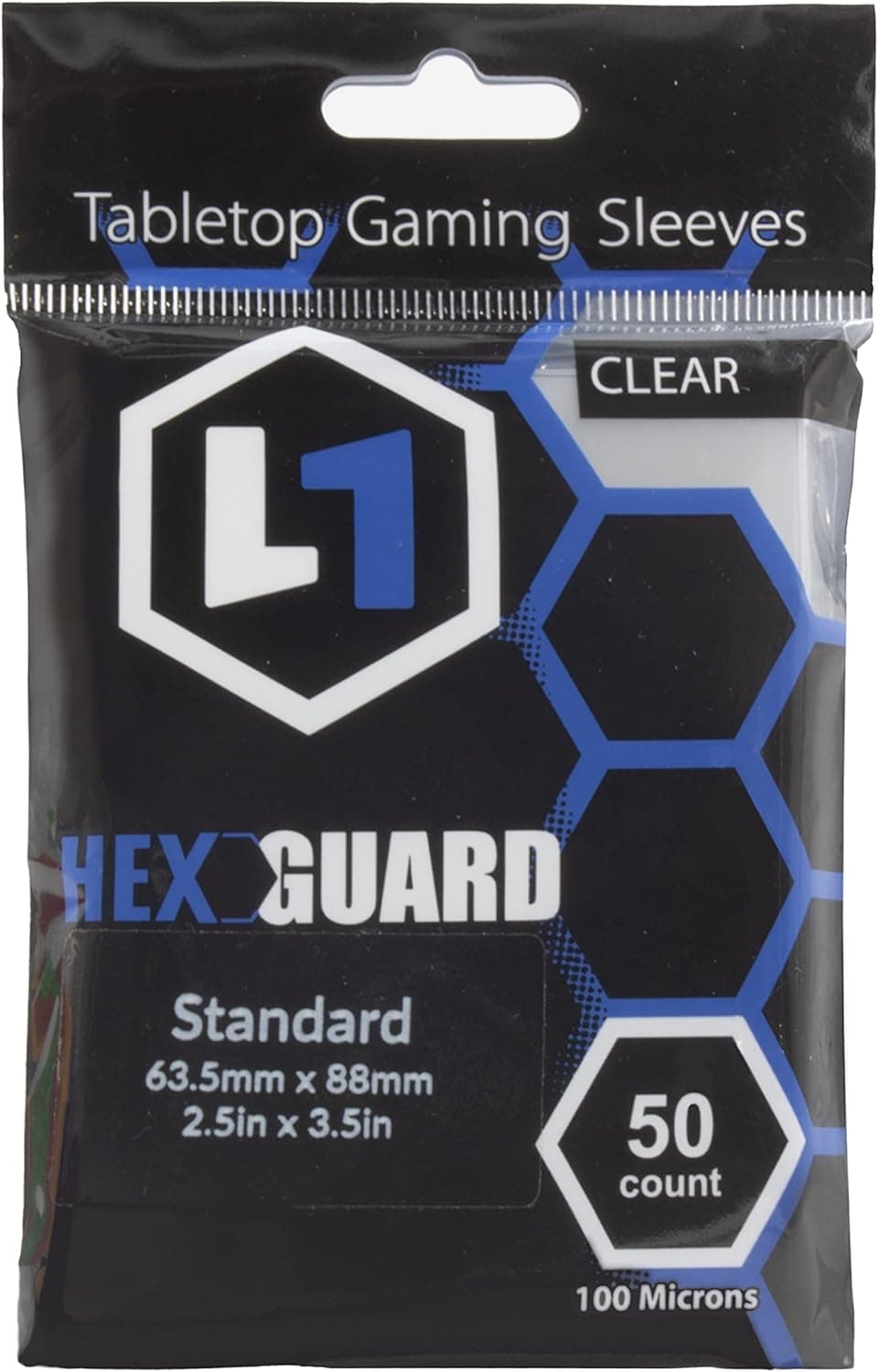 HexGuard Standard Tabletop Gaming Sleeves (50 Sleeves) | Compatible with Select Board Games, Standard TCG's, and Sports Cards