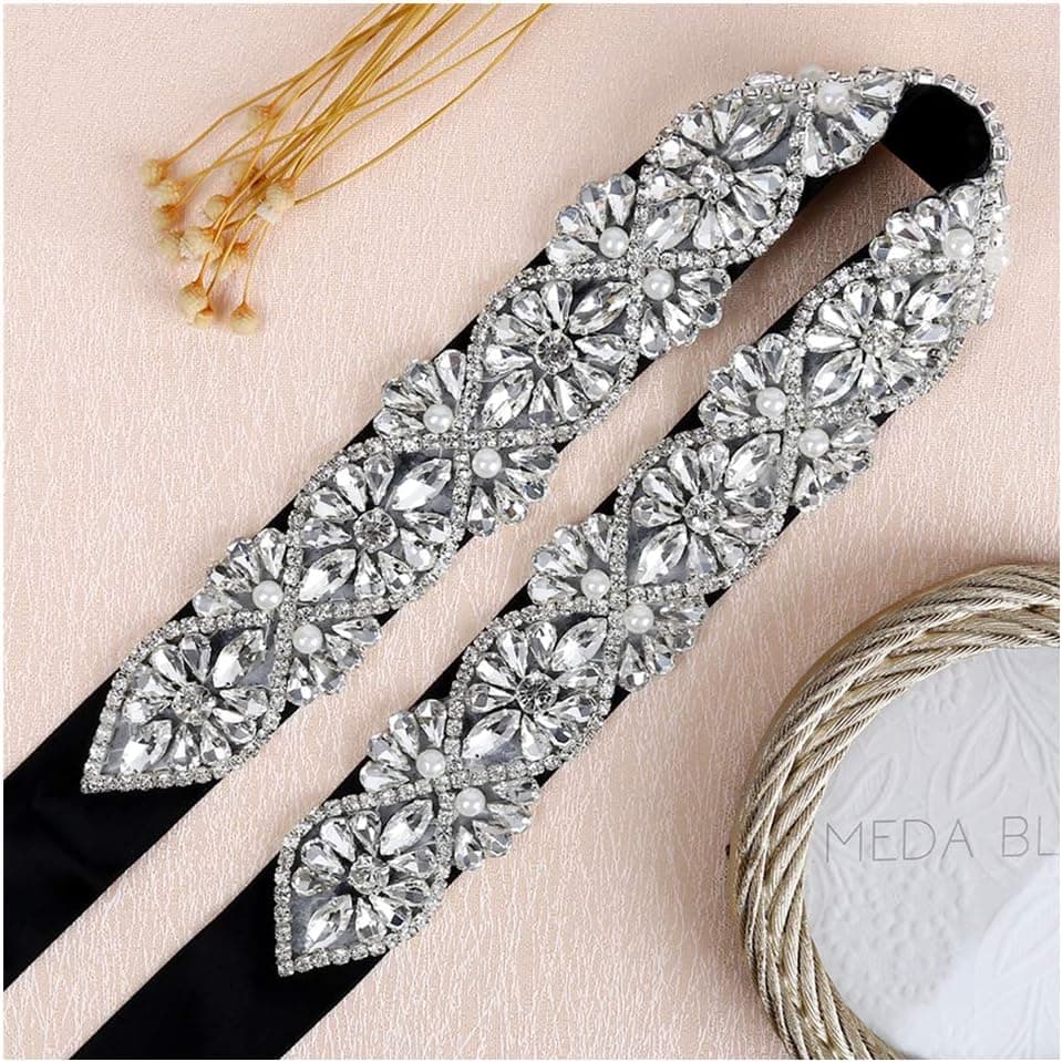 Bridal Rhinestone Wedding Belt - Crystal Sash Evening Dresses Belts