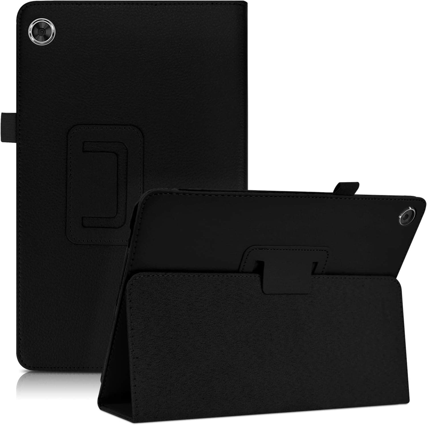 DETUOSI Leather Case Compatible with Lenovo Tab M10 FHD Plus 10.3 Inch 2020 [2nd Generation] (Model: TB-X606F/X606X) Tablet, Multi-Angle Viewing PU Leather Protective Shell Cover with Stand #Black