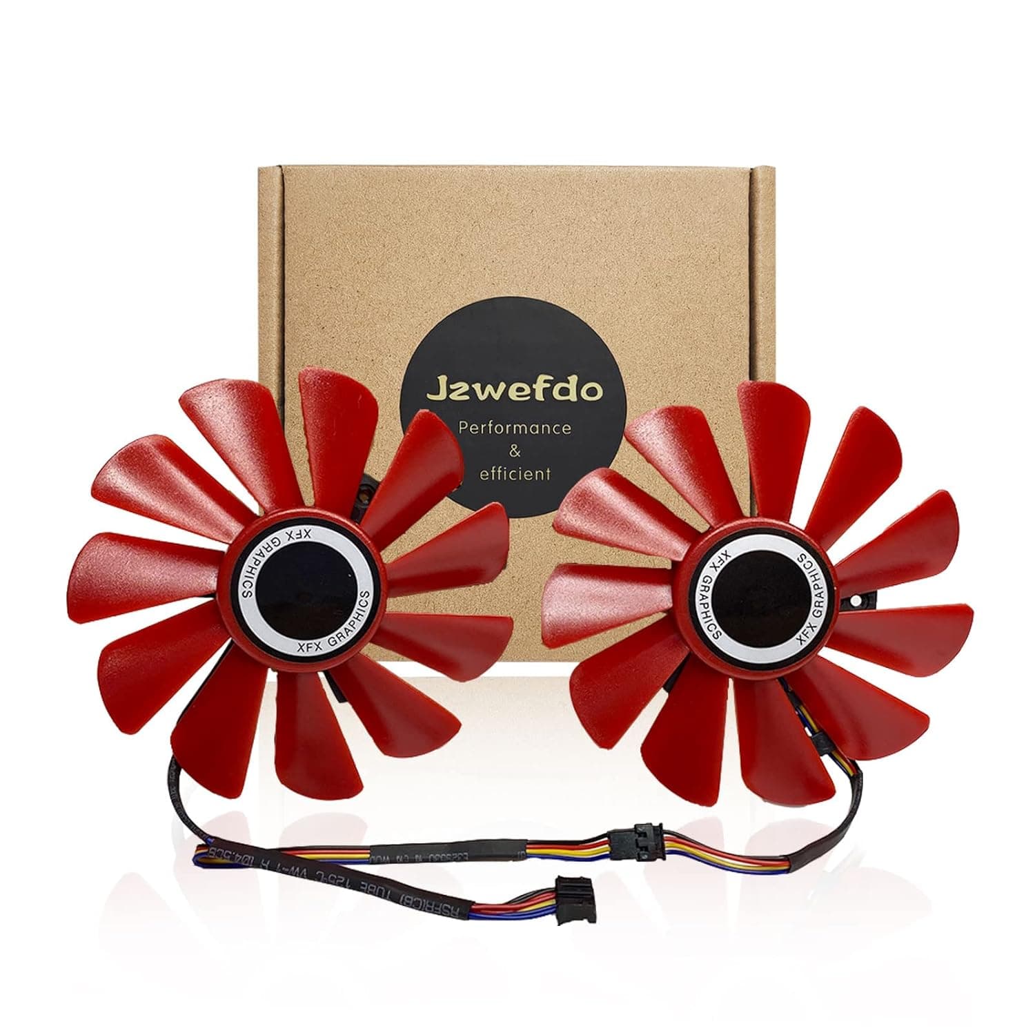 Jzwefdo 85mm Graphics Card Fan FD10U12S9-C 4Pin Video Card Cooling Fan Replacement for XFX RX 570 RS RX 580 RS Graphics Card Cooling Fan 2PCS