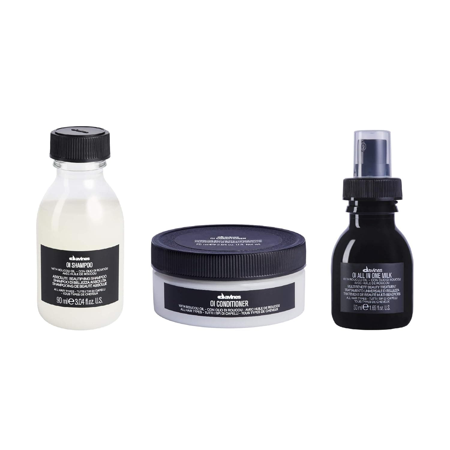 Davines OI All in One Milk | Hair Milk Spray | Powerful Hair Detangler + Heat Protection | Smoothes Frizzy Hair