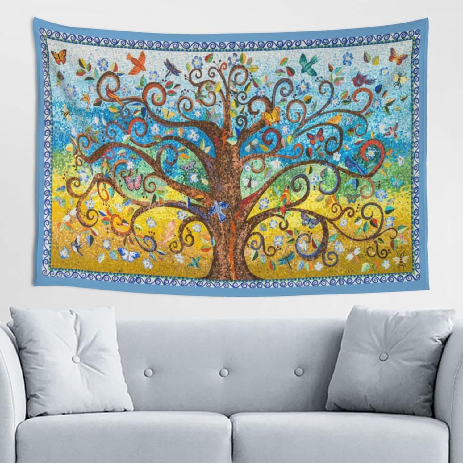 OCUSOHEN Tree of Life Tapestry Trippy Mandala Wall Tapestry Wall Hanging Psychedelic Tapestries Indian Wall Decor Hippie Colorful Mystic Bohemian Boho Tapestry 60 inches W X 40 inches H