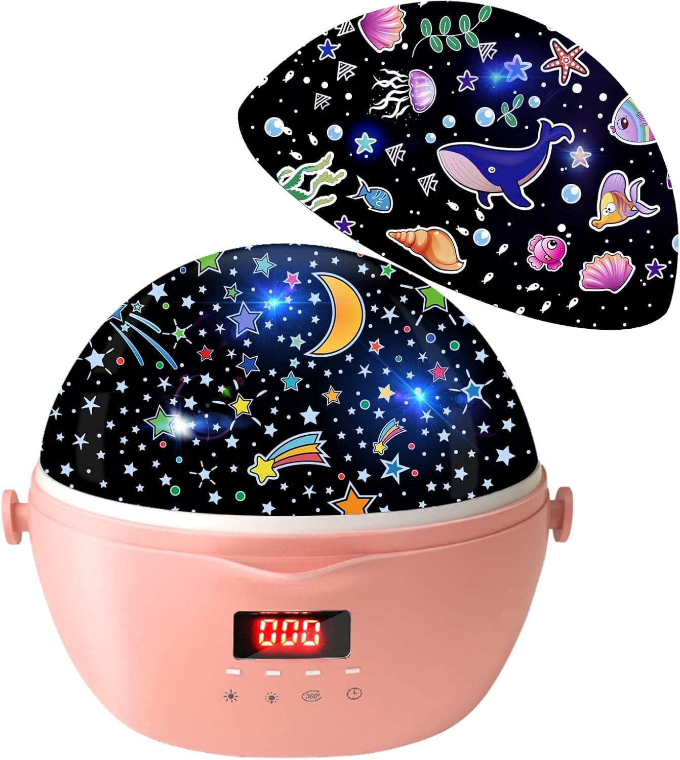 Star Projector Night Lights for Kids with Timer,Toys for 2 3 4 5 6 7 8 9 Old Boys,360 Rotating Moon Star Lights for Bedroom Decor 2 in 1 Ocean Wave Galaxy Light Birthday Gifts for Kids Girls Toddler