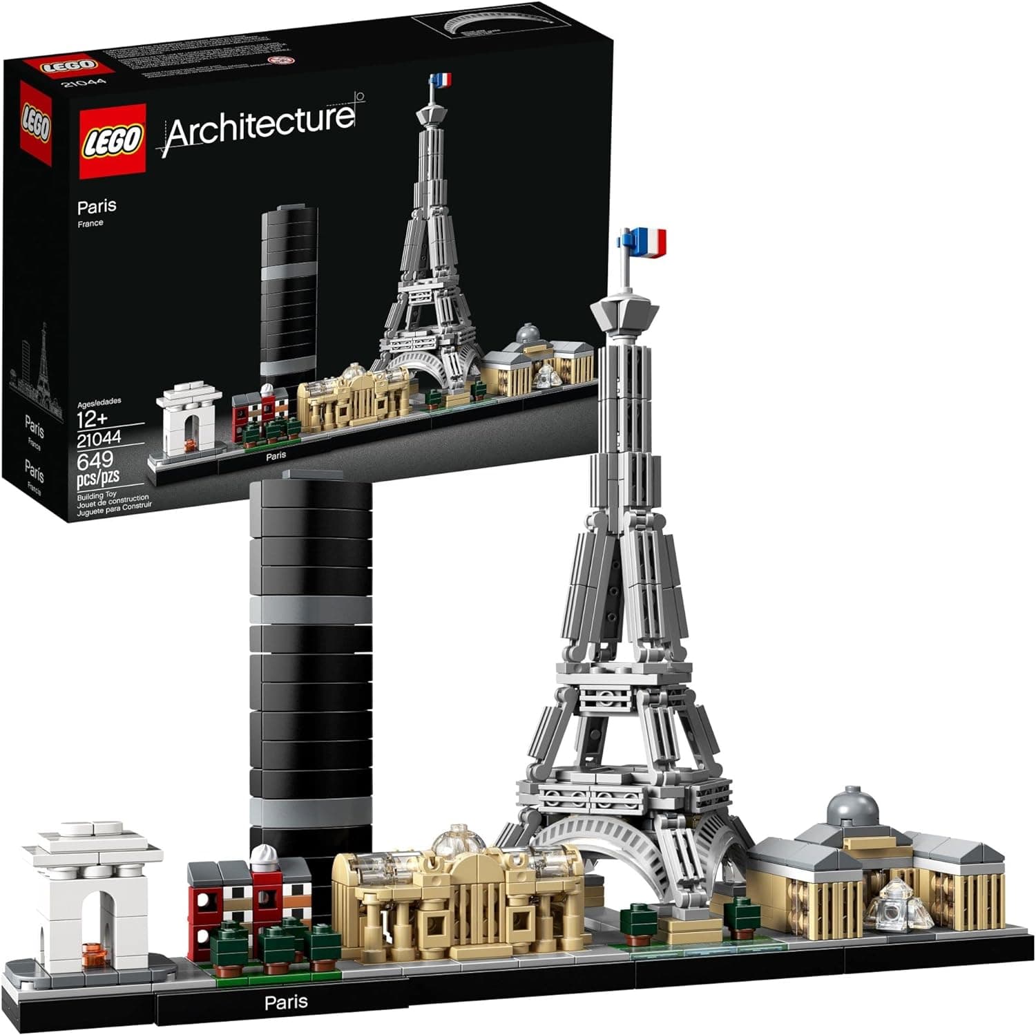 LEGO Architecture Paris Skyline 21044 Collectible Model Building Kit with Eiffel Tower and The Louvre, Skyline Collection, Office Home Décor, to Unleash Dad's Creativity