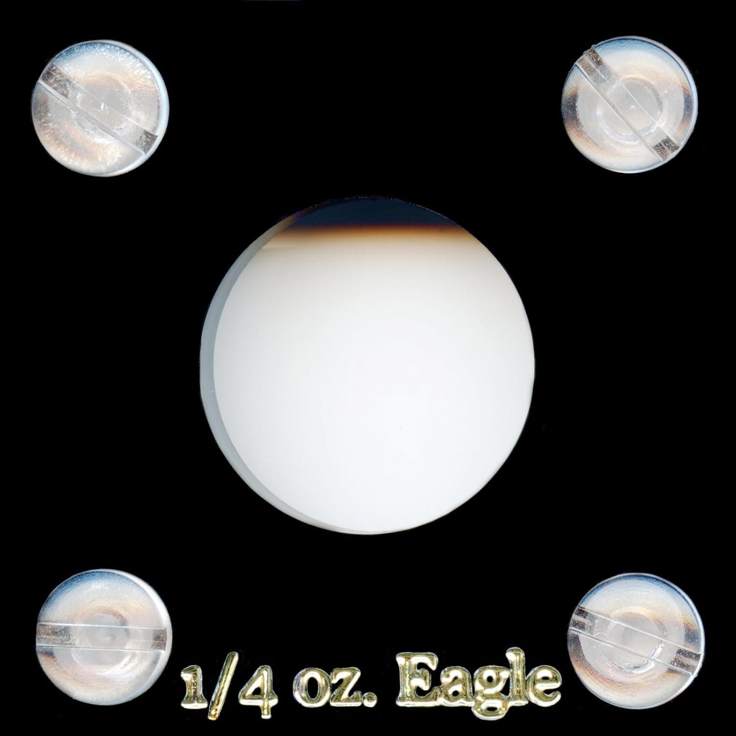 Capital Plastic Acrylic 3-panel screw together 2" x 2" #144 Single Coin Holder for the U.S. "1/4 oz. Eagle" - 1986-Present - 22mm in diameter - Black
