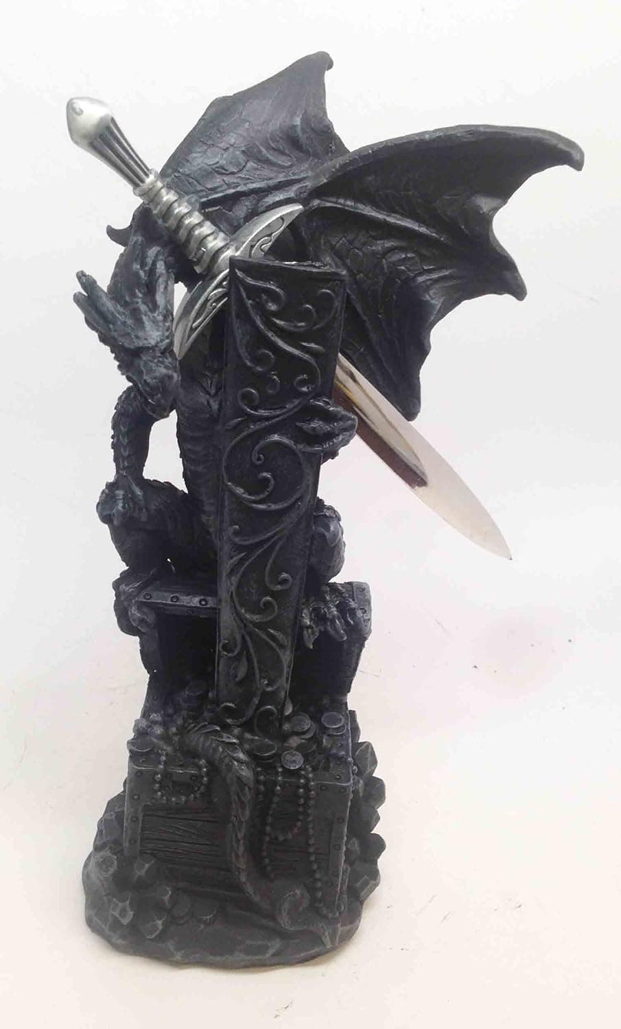 EXCALIBUR SWORD GUARDIAN DRAGON RESIN LETTER OPENER STATUE FIGURINE