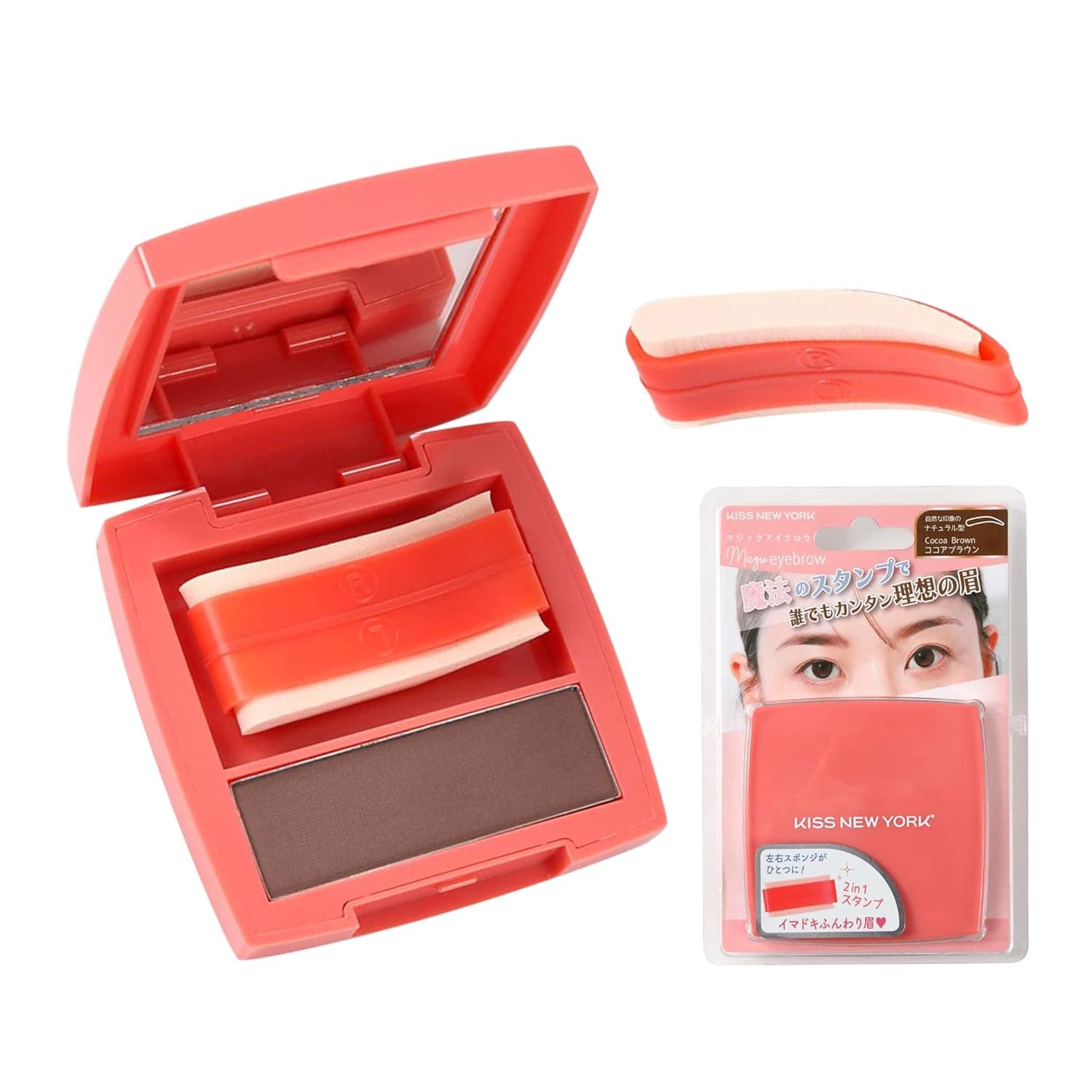 Kiss New York Magic Eyebrow Stamp Eyebrow Powder (Natural, Cocoa Brown)
