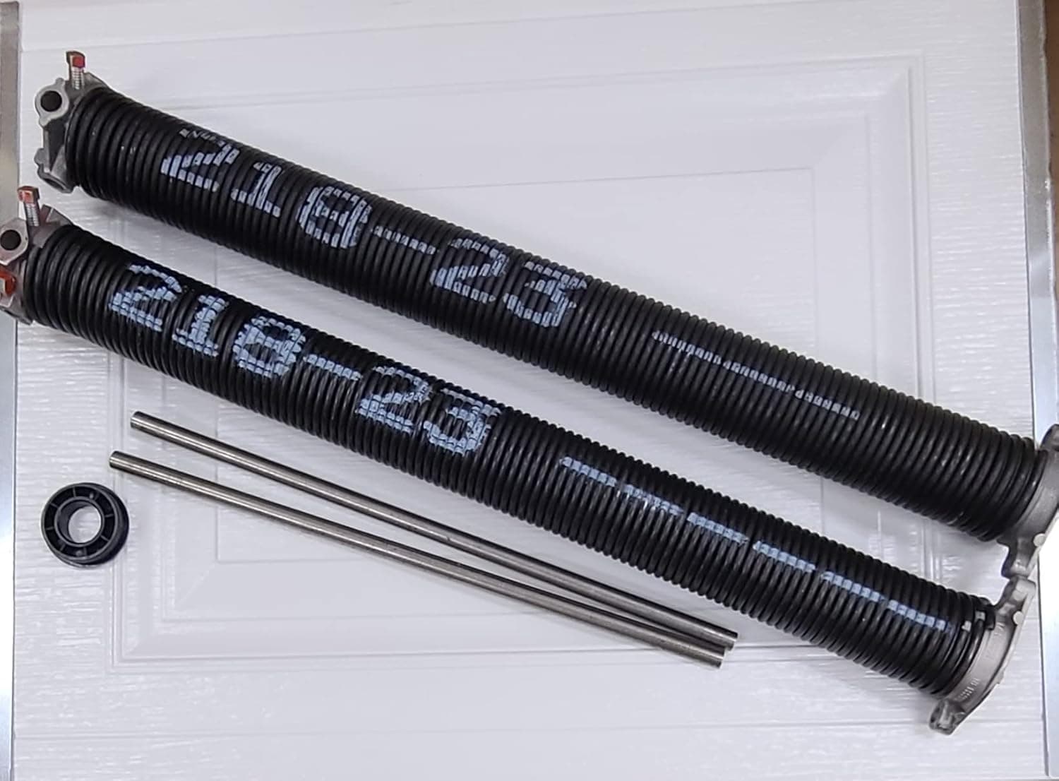 Pair of 218 X 2" X 21" - 33" Garage Door Torsion Springs with Winding Bars (23)