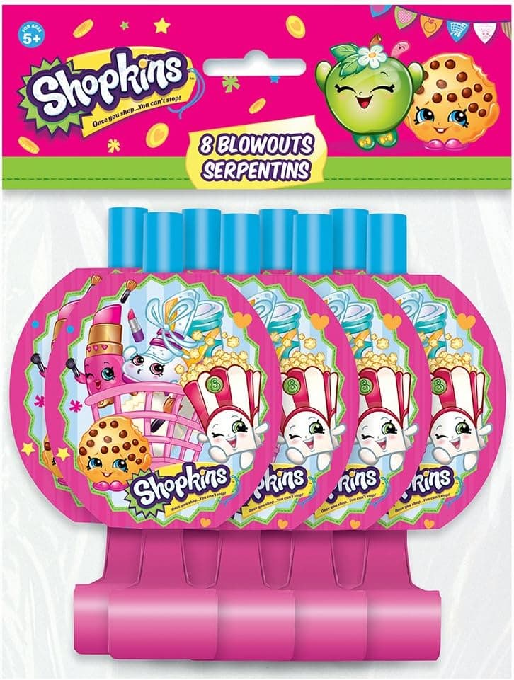 Shopkins Party Blowouts - 2.68" X 5.25", 8 Pcs