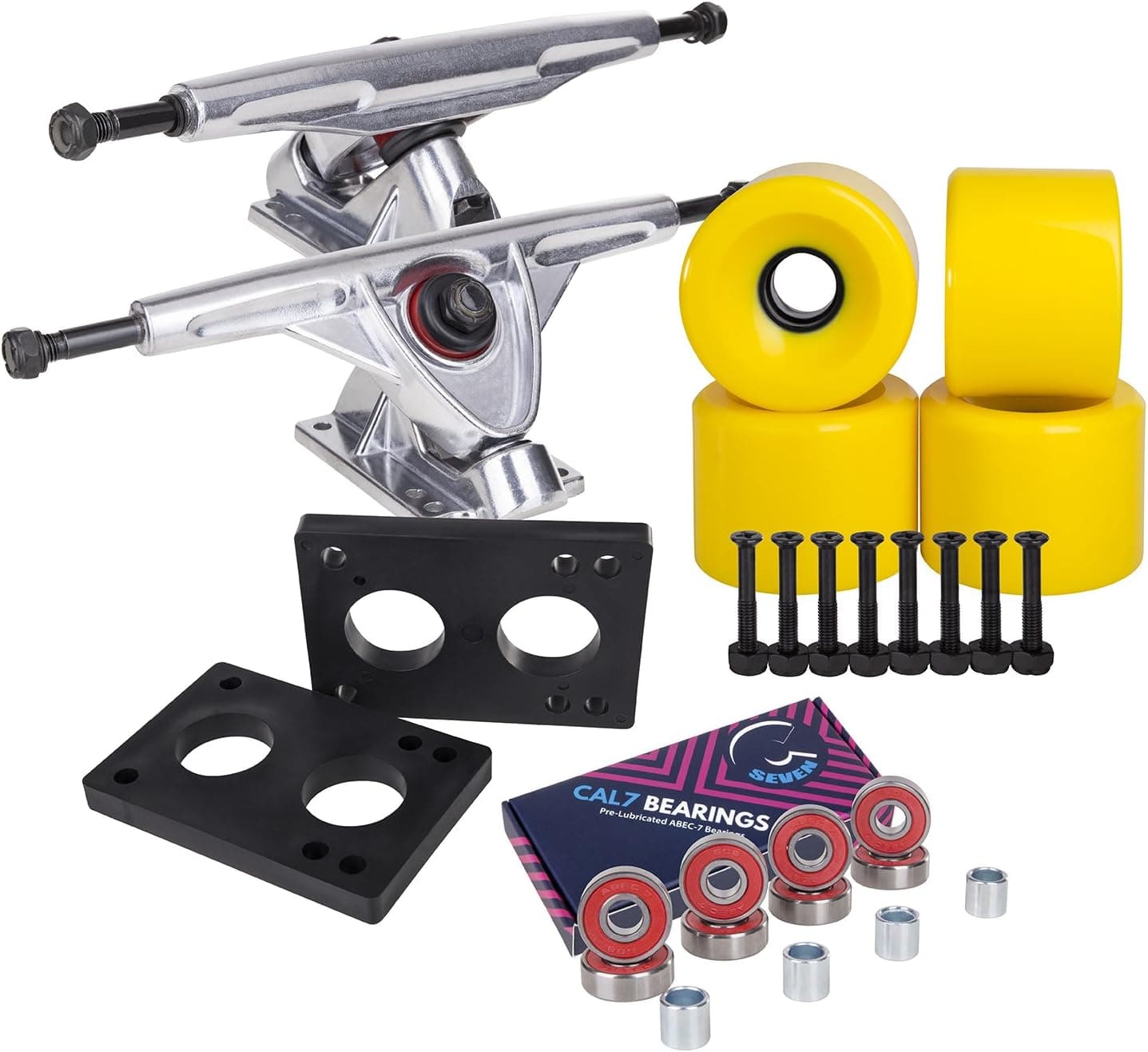 Cal 7 180mm Trucks with Wheels, Bearings, Hardware