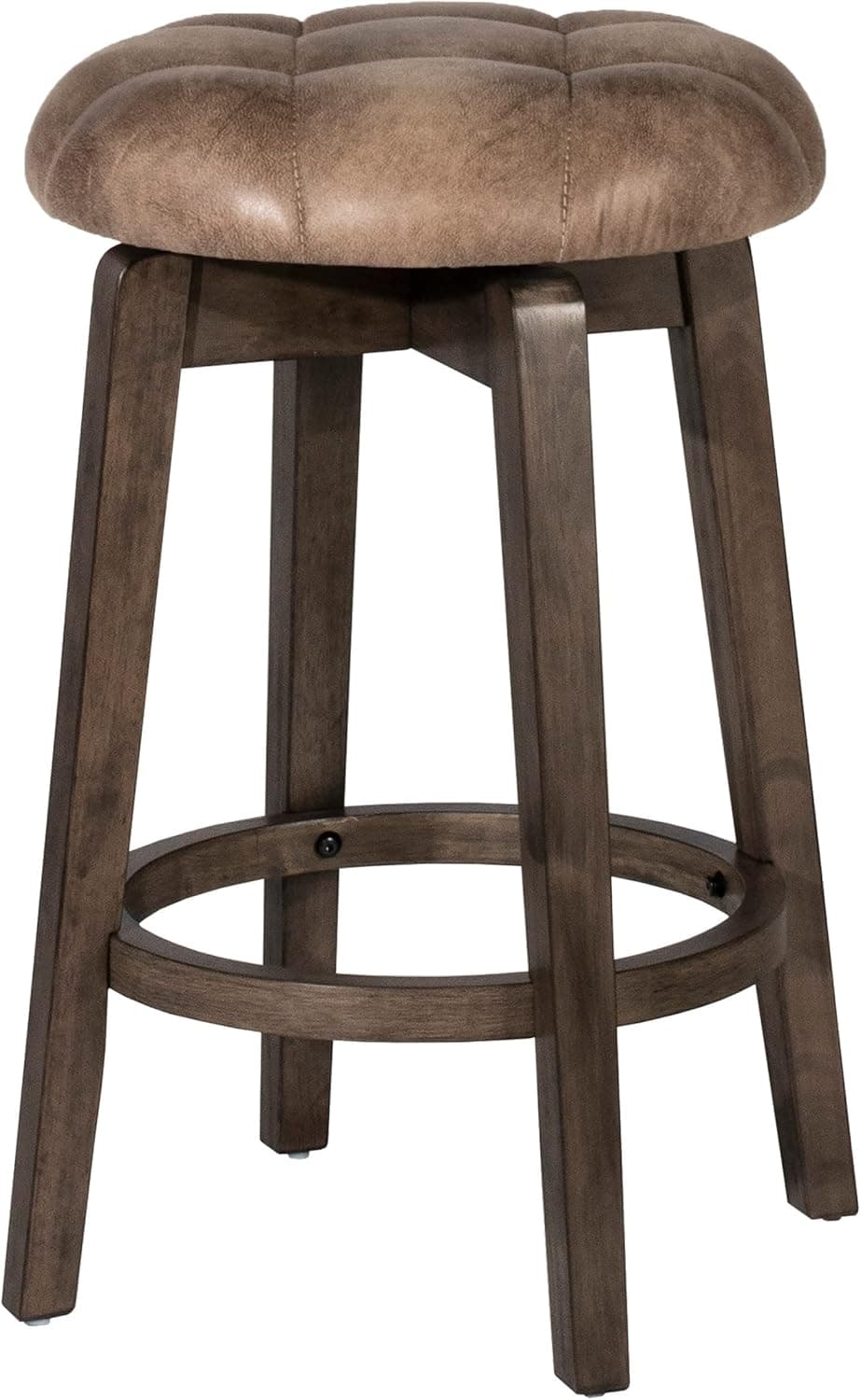 Hillsdale Furniture Odette Backless Swivel Counter Stool, Rustic Gray