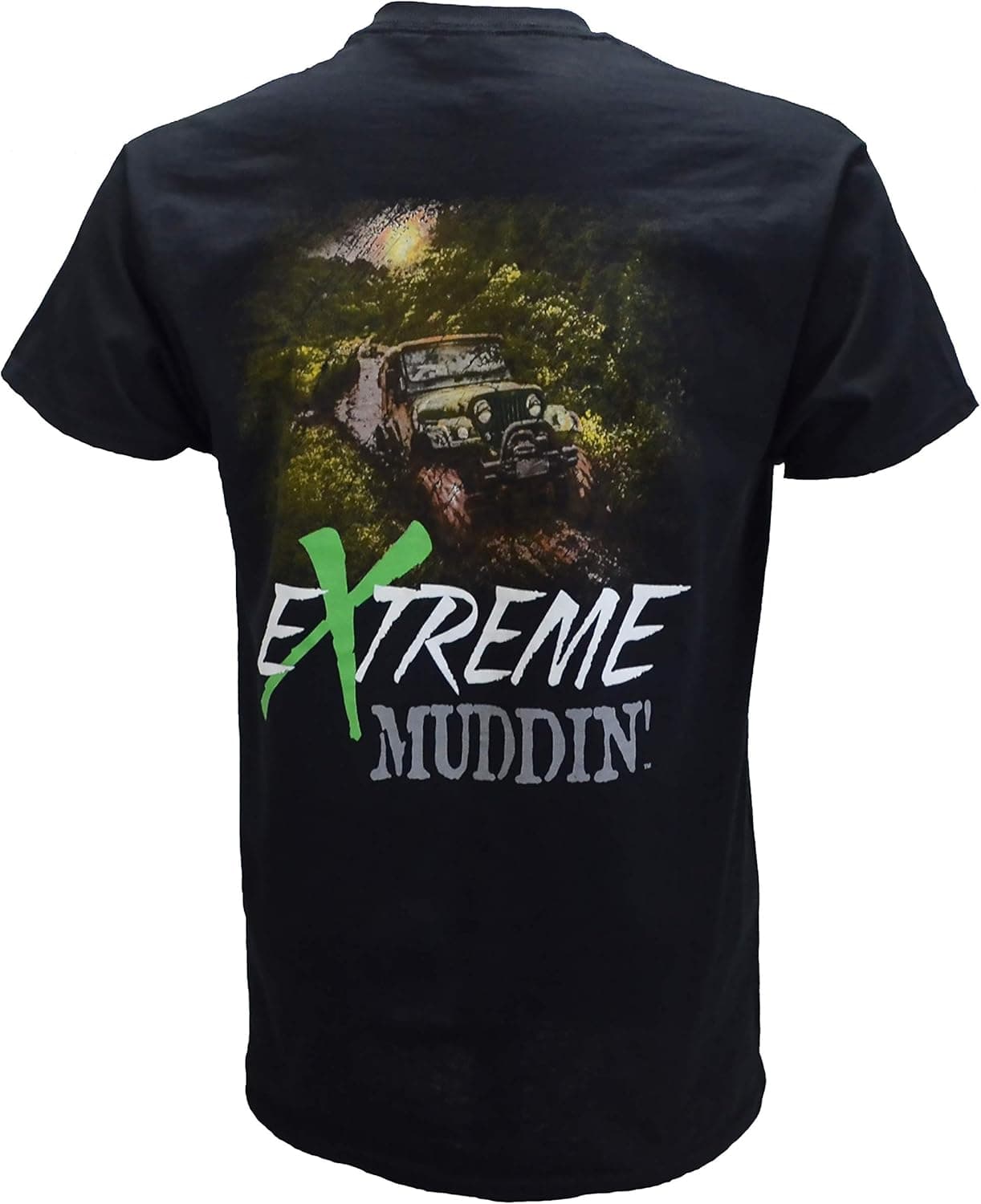 Extreme Muddin' 4x4 on a Black T Shirt