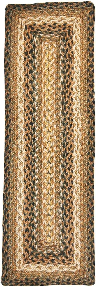 Homespice Rectangular Table Runner Jute Braided Rugs, 11-Inch by 36-Inch, Coffee