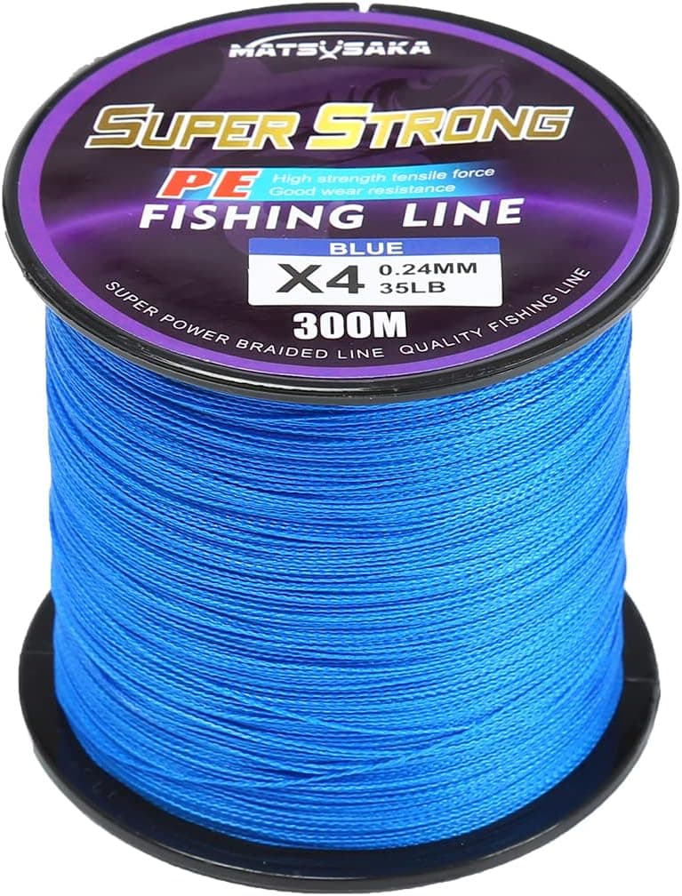Braided Fishing Line, 4 Strands & 8 Strands 20lb-200lb,Abrasion Resistant Superline Zero Stretch&Low Memory PE Fishing Lines for Saltwater & Freshwater Fishing