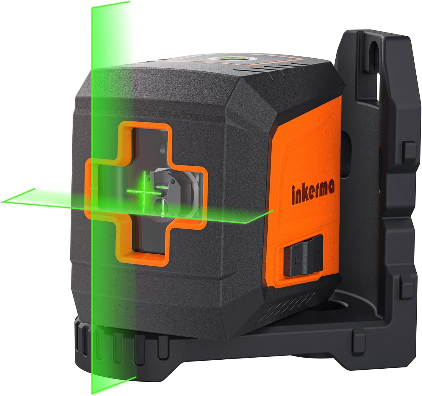 inkerma Laser Level Tool, Green Cross Line Laser Level Multipurpose Laser Lever for Picture Hanging Construction Wall Writing Tile Installation with horizontal and vertical line