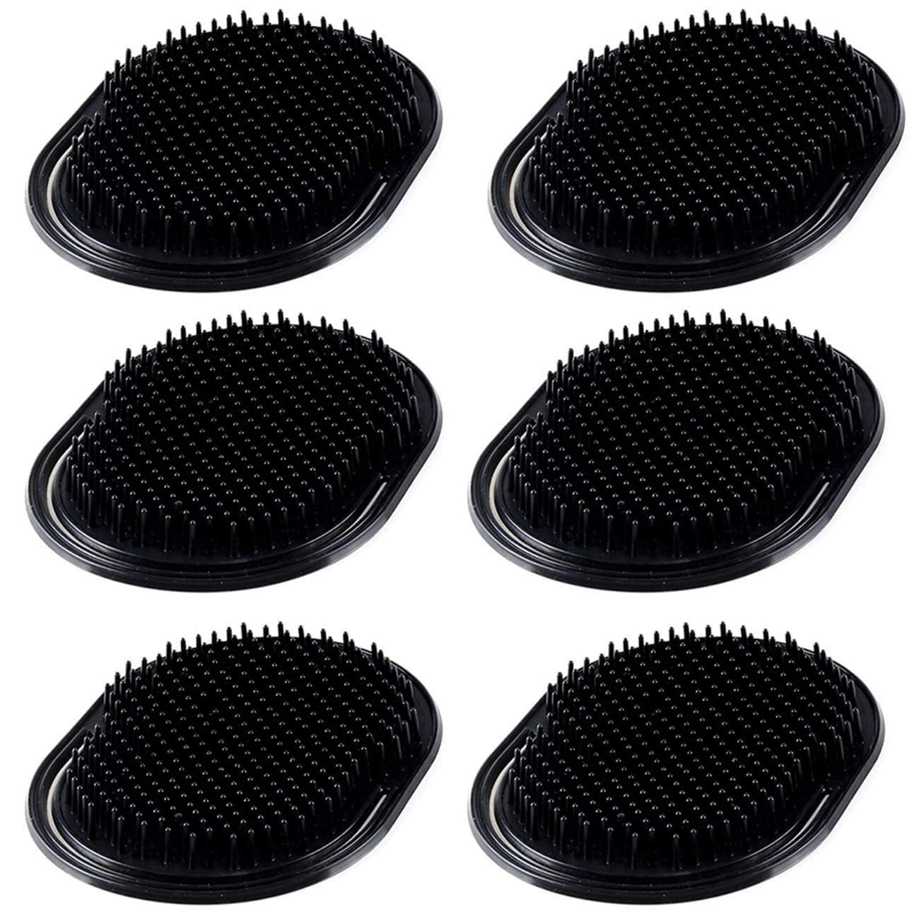 6Pcs shampoo pocket comb massage hair comb pocket palm brush comb portable hair comb beard comb creative scalp massage brush comb for men and pets (6PA)