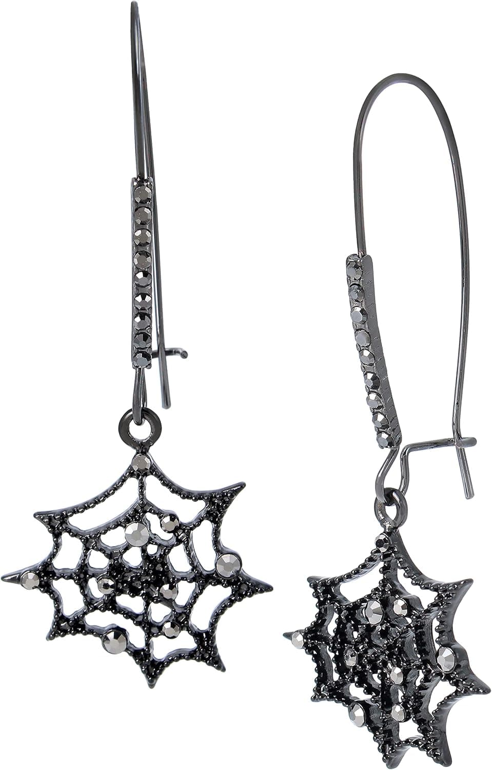 Betsey Johnson Spider Web Dangle Earrings