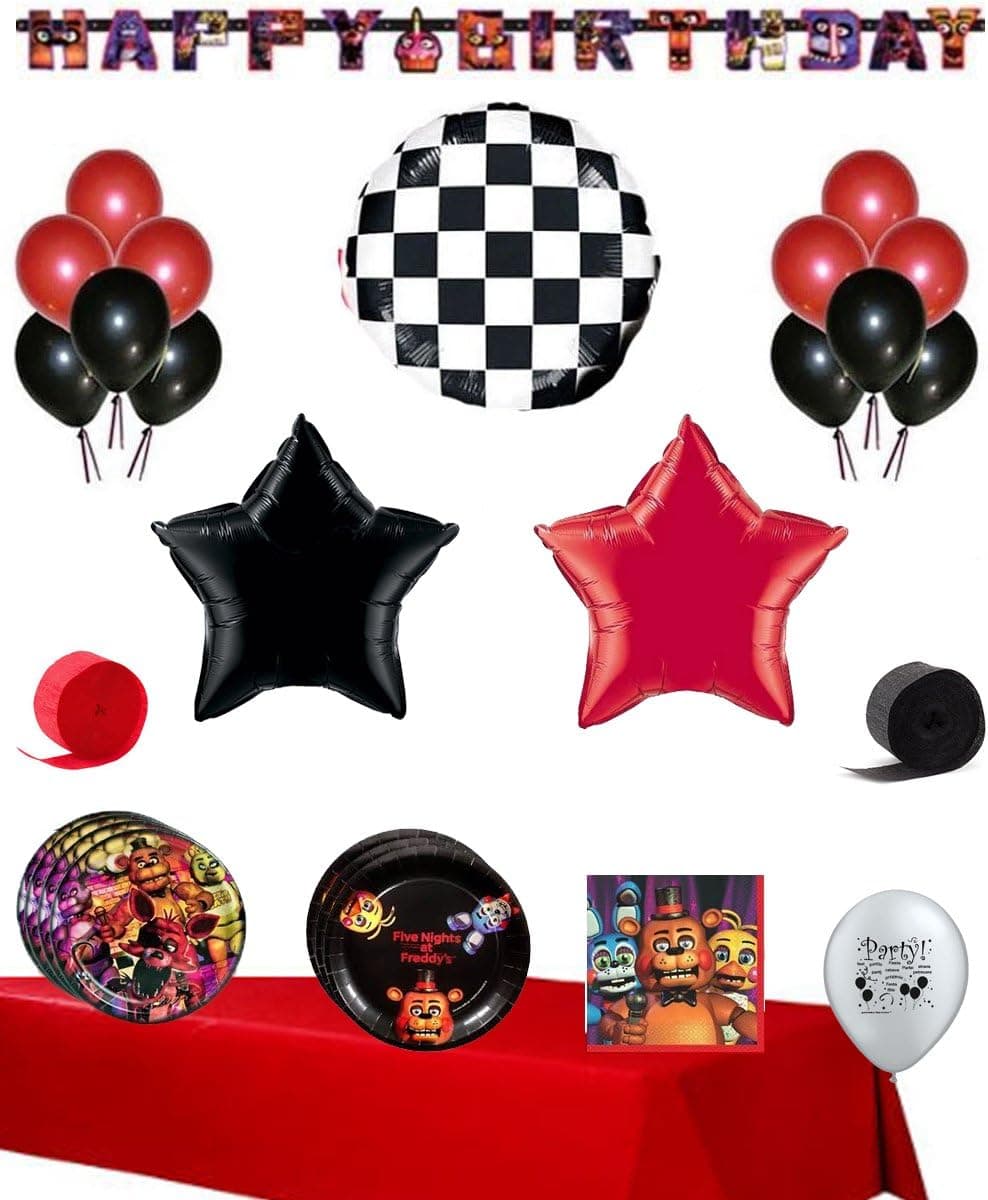 Combined Brands Five Nights at Freddys Party Supply and Balloon Bundle