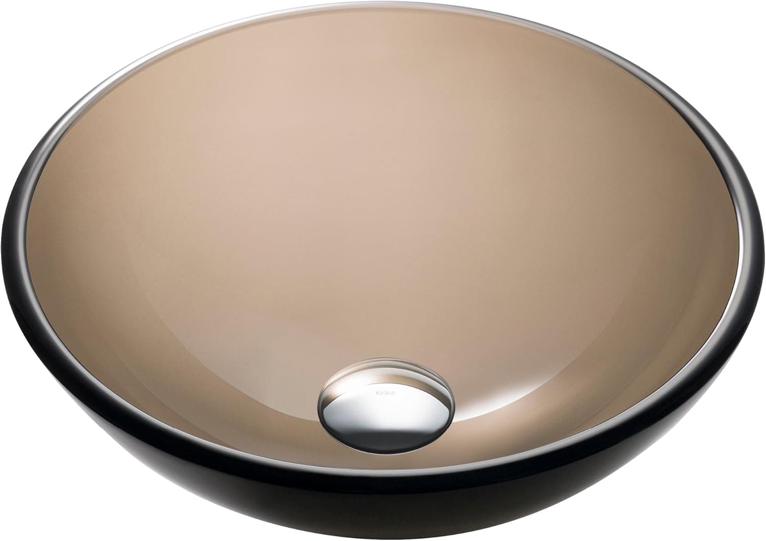 Kraus GV-103 Clear Brown Glass Vessel Bathroom Sink