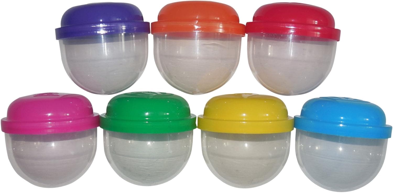 2 INCH Empty Acorn Capsules - 7 COLORS GUARANTEED (15 each) - 105 Count by Avend