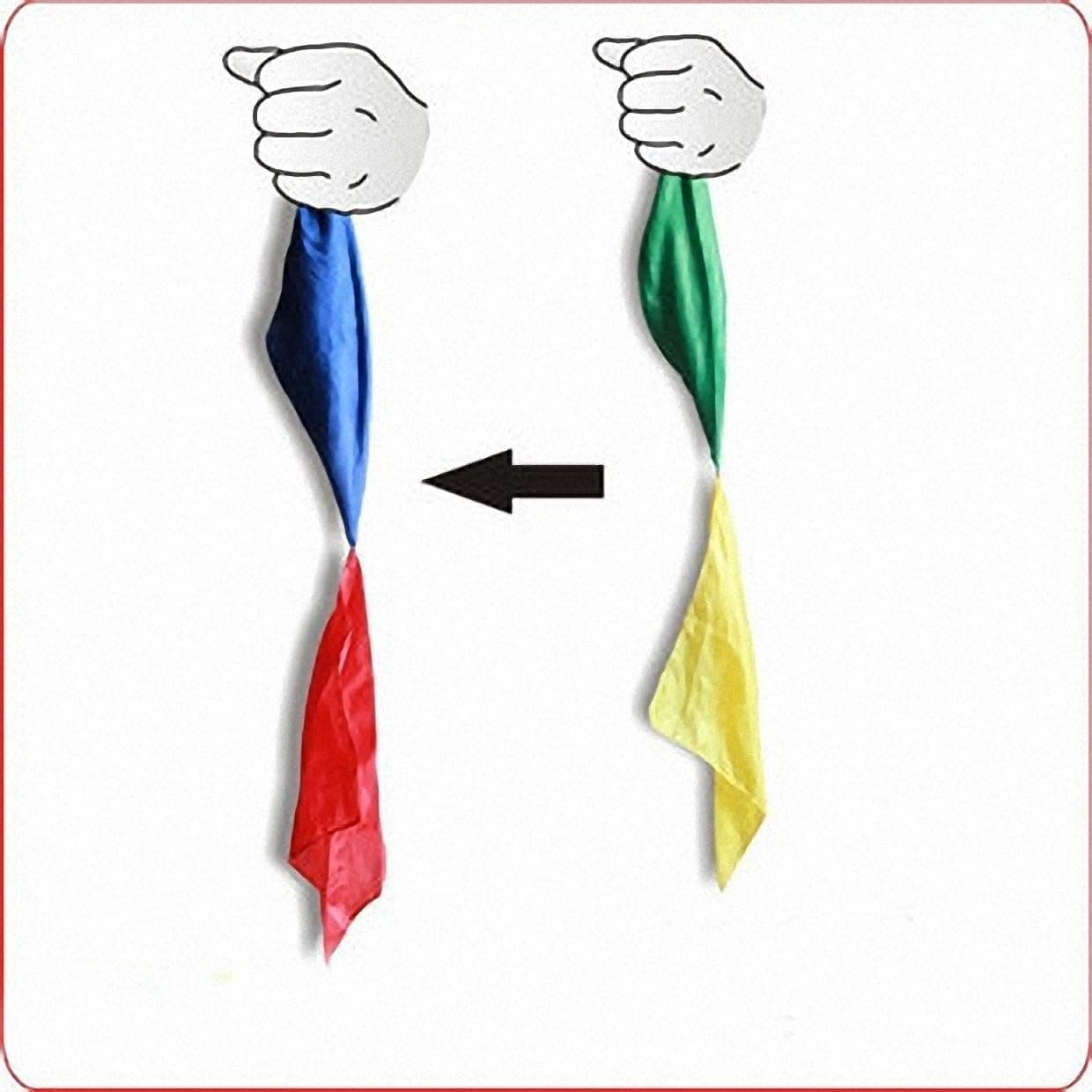 3 pcs/order Color Changing Silk - Silk & Cane Magic