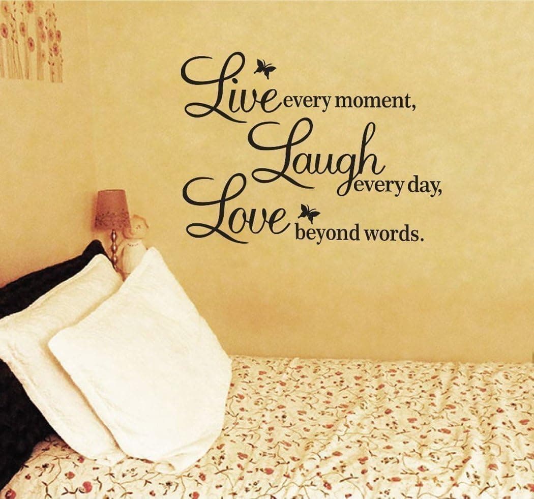 LayaStore DIY Wall Quote Decor Art Decal Sticker Removable - Live Laugh Love (Model:306,1027.5 Inches)