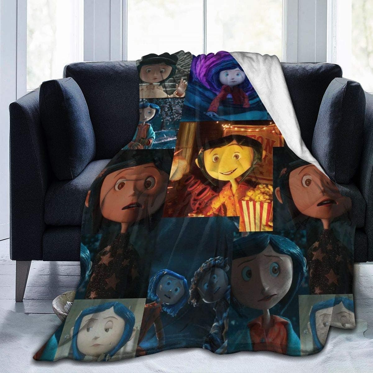 Primrosy Cora-Line Soft Throw Blankets for Couch, Bed, Sofa Luxurious Warm Weighted Blanket for All Seasons 60 X 50 Inch for Teens