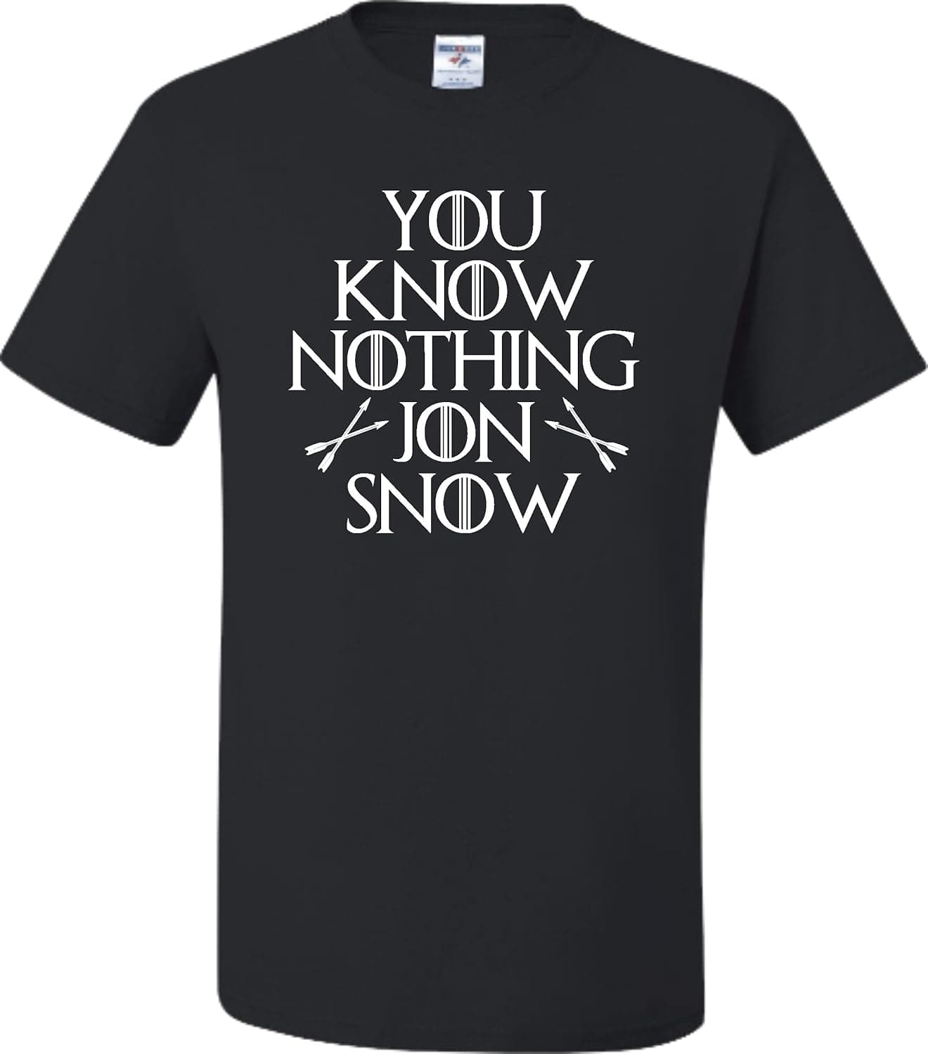 Go All Out Screenprinting Adult You Know Nothing Jon Snow T-Shirt