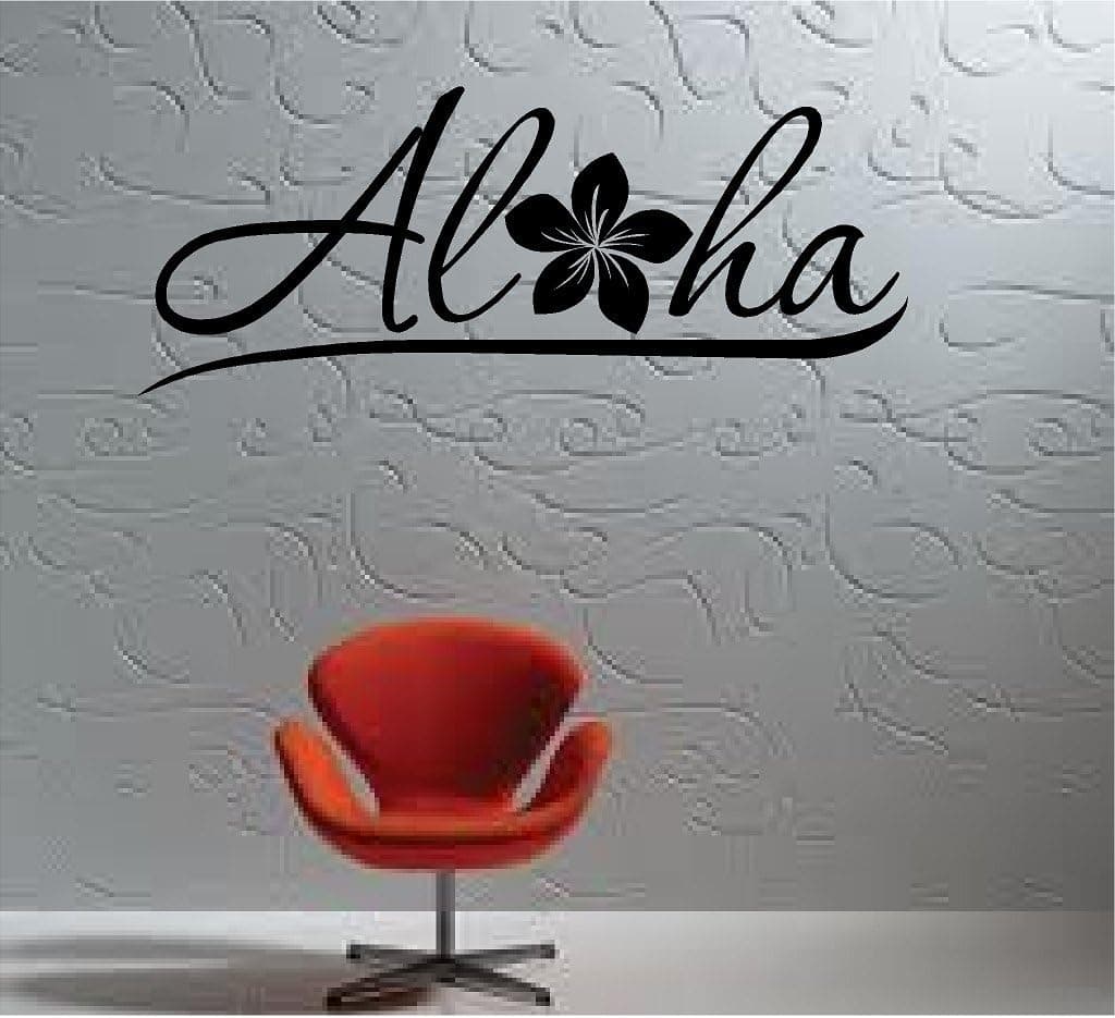 ALOHA FLOWER HIBISCUS HOME DECOR VINYL WALL DECAL STICKER 30+ COLORS