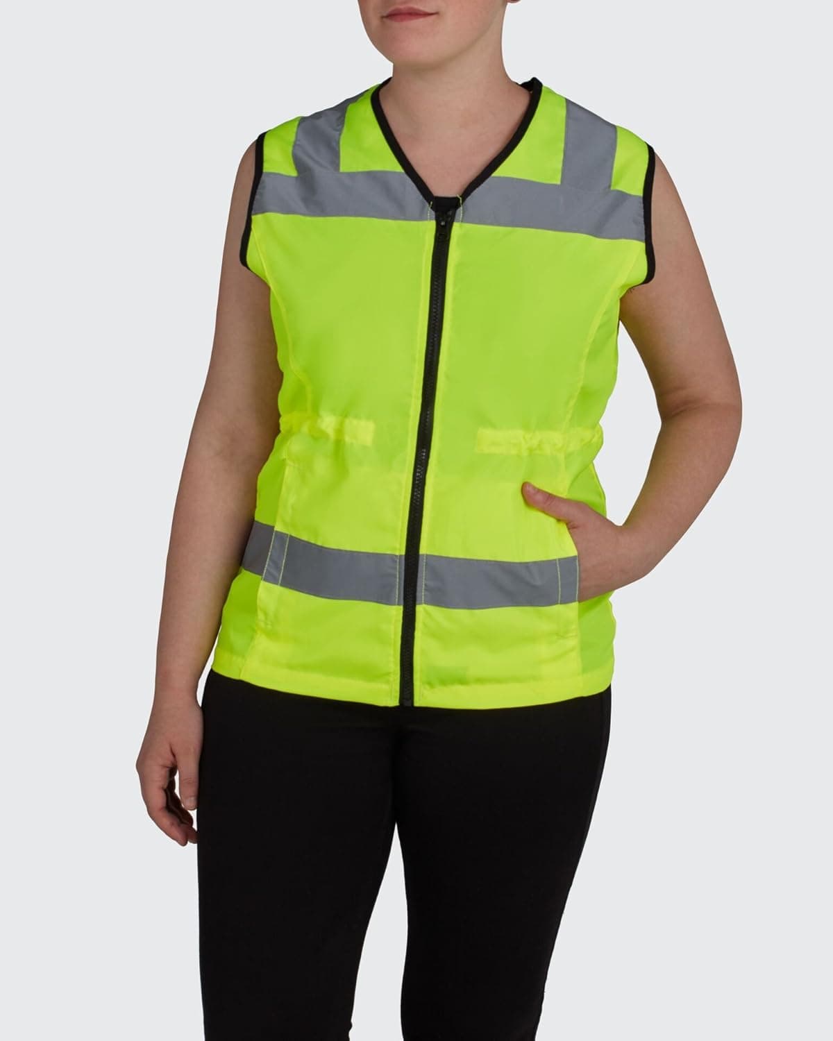 Utility Pro UHV662 Womens High-Vis Safety Vest with Waterproof DuPont Teflon, Lime, Large
