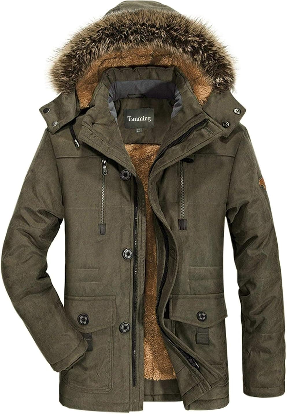 Tanming Men's Thicken Warm Winter Coat Mountain Ski Snowboard Jacket Hooded Parkas