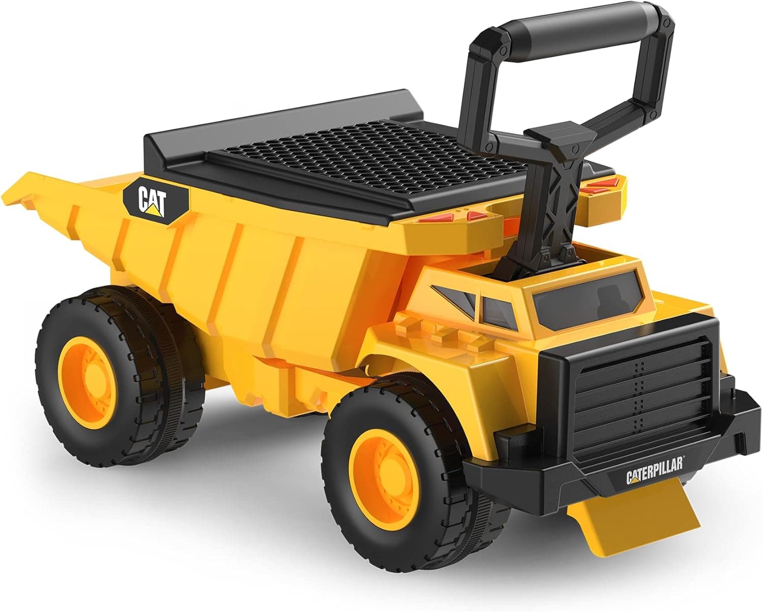 CAT Shovel and Sift Dump Truck Ride-On Toy for Kids and Children Ages 1-3 Years Old, Featuring Realistic Job Site Sounds and Removable Sifter and Shovel, Yellow/Black, by Kid Trax