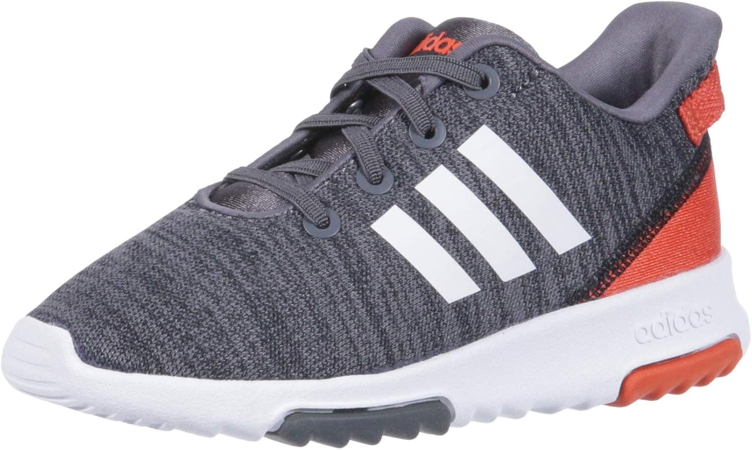 adidas Kids' Cf Racer Tr Running Shoe,Black/White/Raw Amber,10K Toddler US