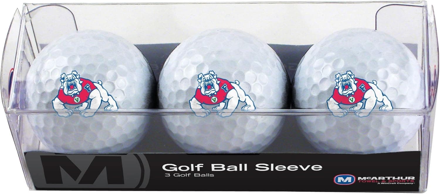 NCAA Fresno State Bulldogs 3 Sleeve Ball, Large, White
