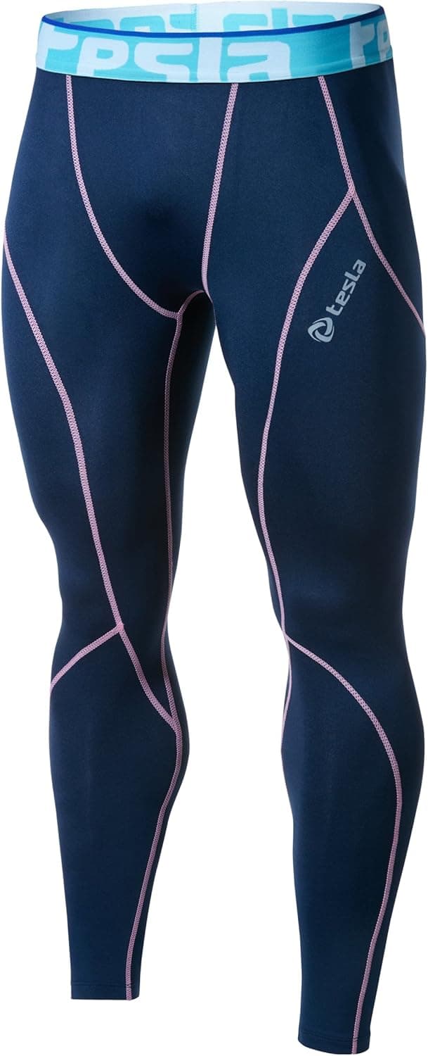 CLSL TM-P33-NC_Small j-M Tesla Men's Thermal Wintergear Compression Baselayer Pants Leggings Tights P33