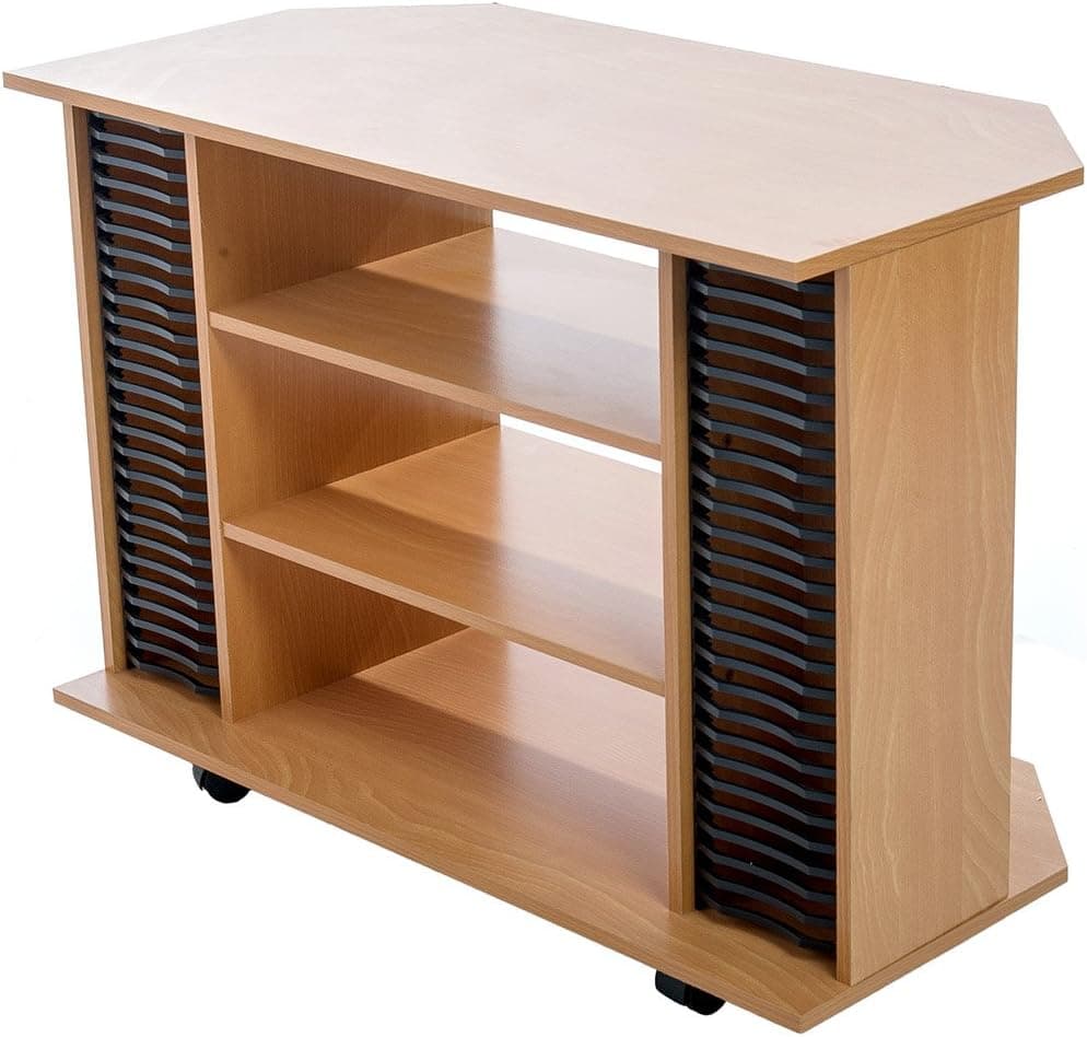 Home Source Industries EH 7030 Rolling TV Stand, Beech