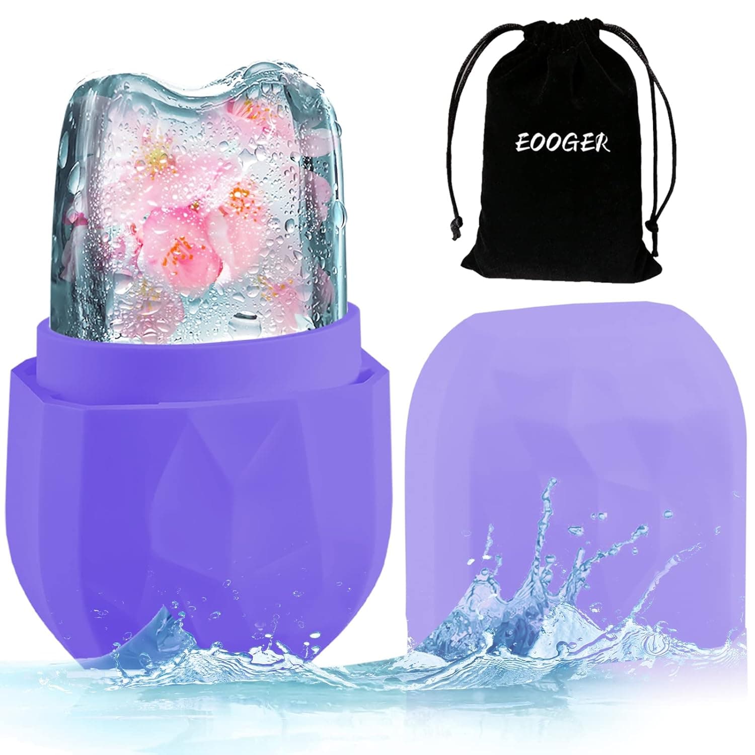 Cryocup for face,Ice Roller For Face and Eye,Silicone Ice holder Mold for Face Beauty,Cryo Cube Ice Face Massager,Gua Sha Face Massage,Reusable Facial Treatment to Tighten & Tone Skin