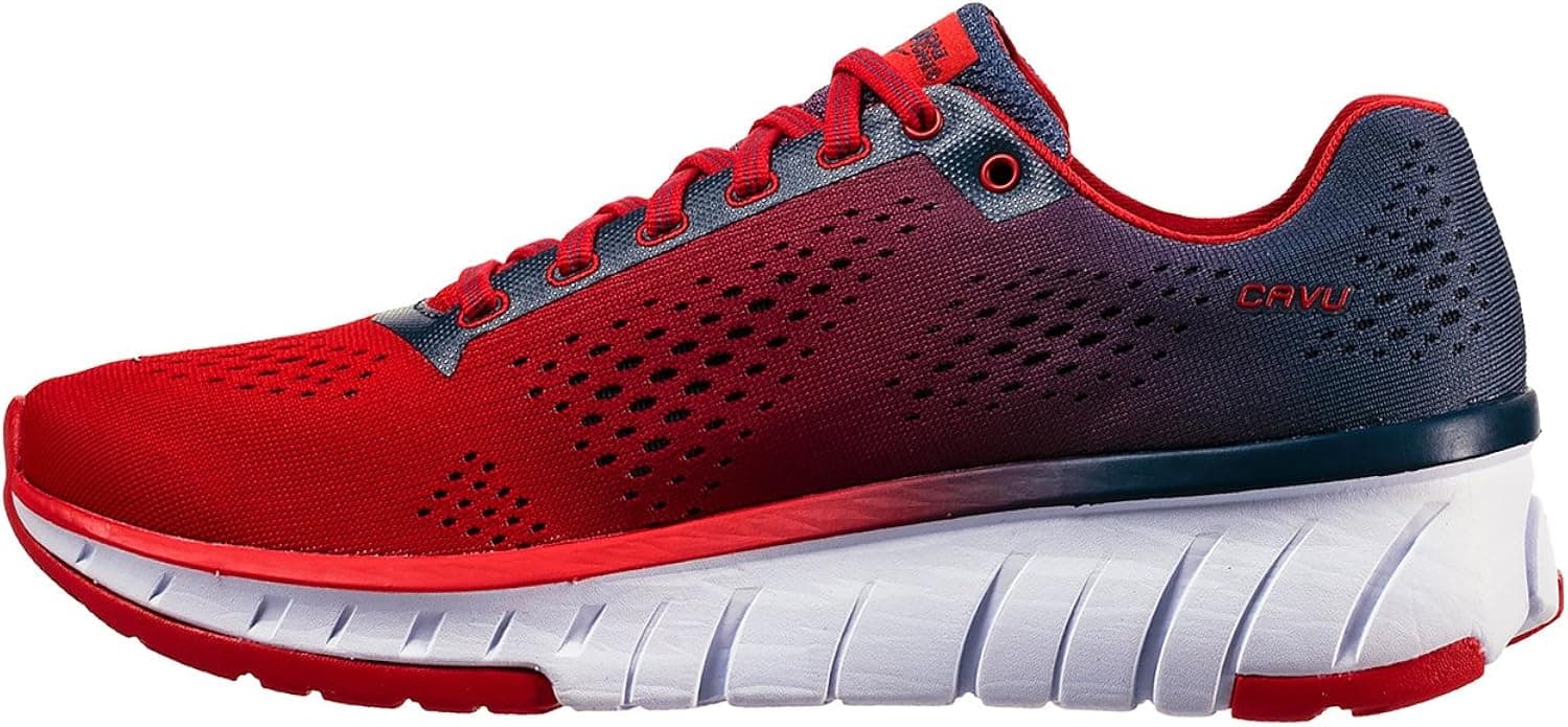 HOKA ONE ONE Womens Cavu Lace Up Low Top Running Shoes Red 8 Medium (B,M)