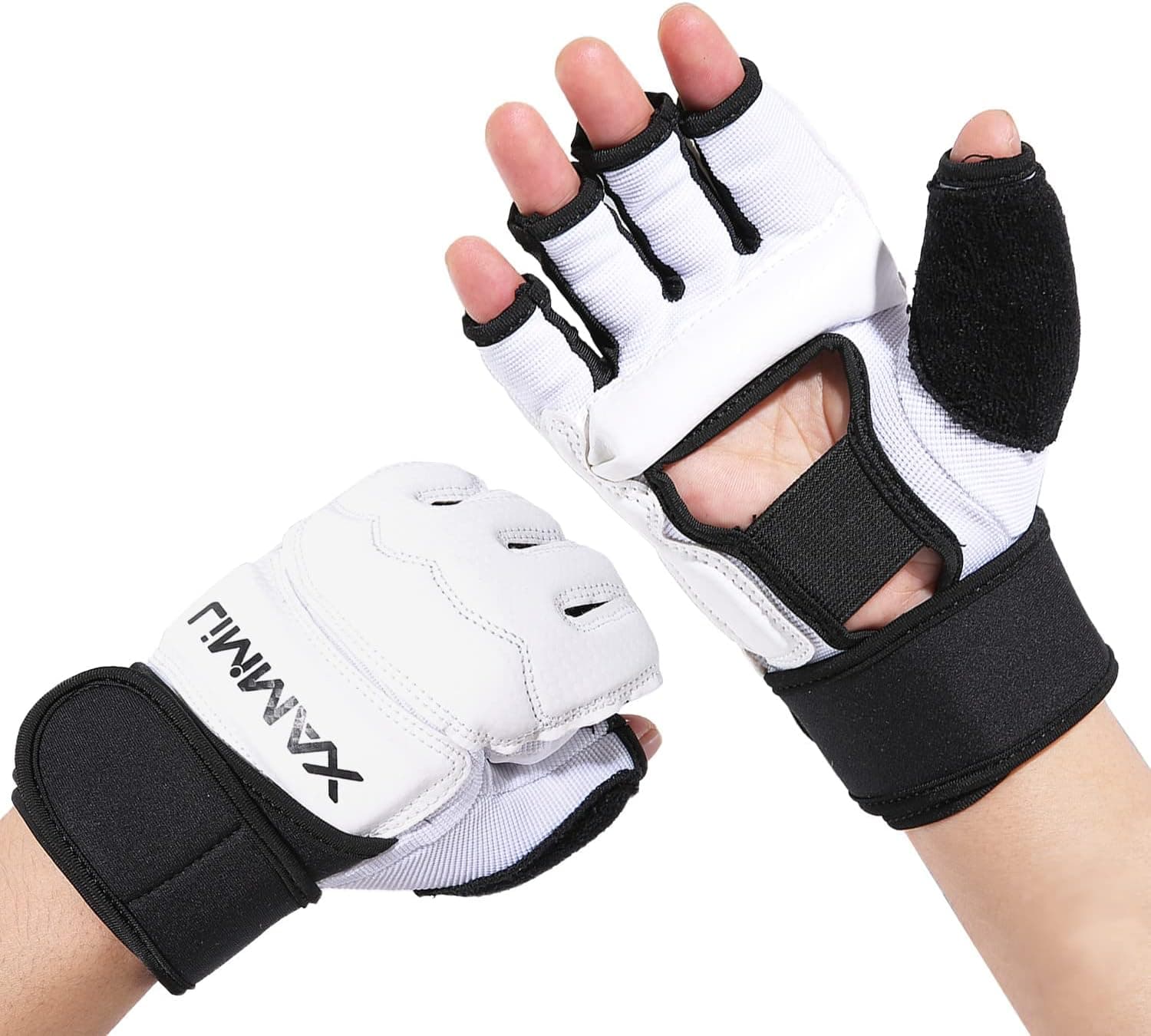LiMMAX Kickboxing Sparring Gloves MMA Gloves for Men Women Half Finger Boxing Gloves Fighting Gloves Boxing Gloves for Punching Bag Training UFC Gloves for Men Women
