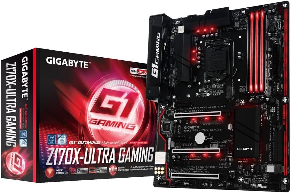 Gigabyte LGA1151 Intel Z170 ATX Motherboard ATX DDR4 NA Motherboard (GA-Z170X-Ultra Gaming)