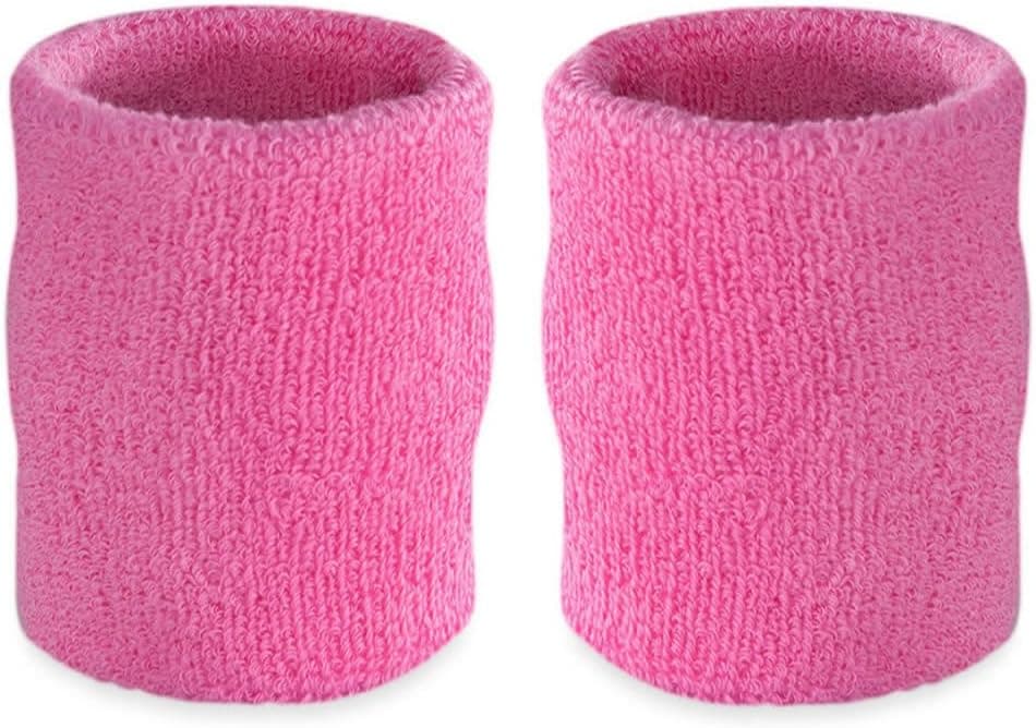 Suddora 4 Inch Arm Sweatbands - Thick Cotton Armbands for Gymnastics, Basketball, Tennis, Football