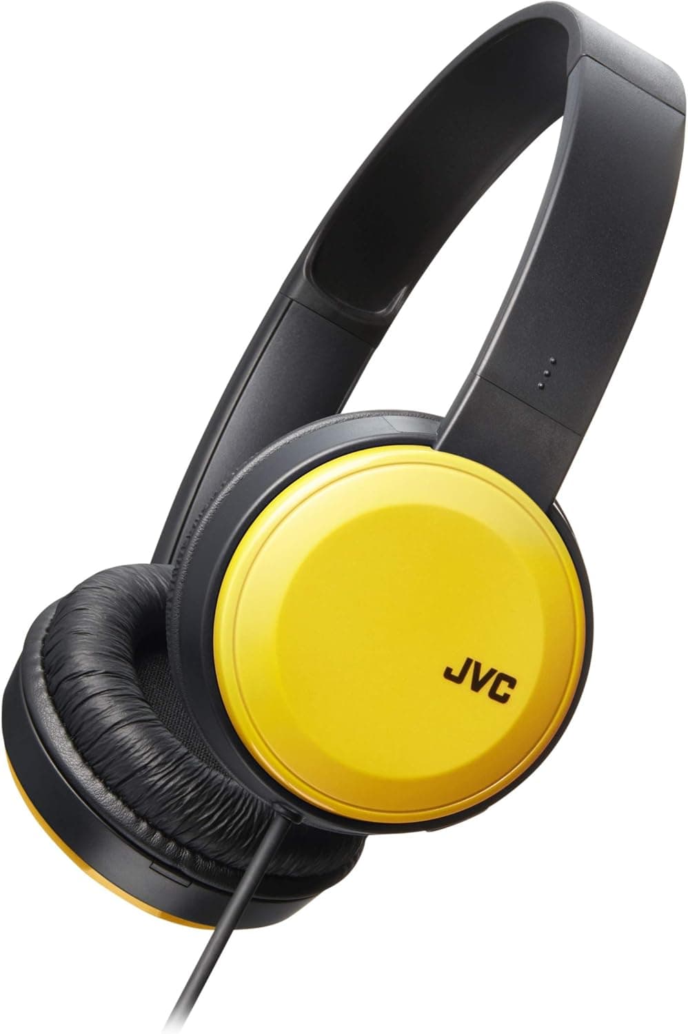 JVC Lightweight Flat Foldable On Ear Colorful Lightweight Headband w Mic, Yellow (HAS190MY)