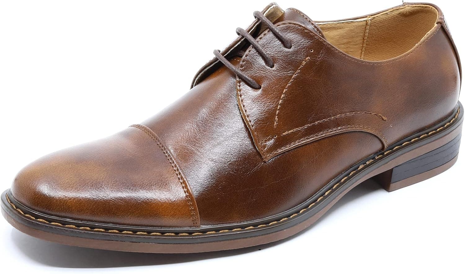 Metrocharm MC114 Men's Lace Up Cap Toe Classic Dress Shoe
