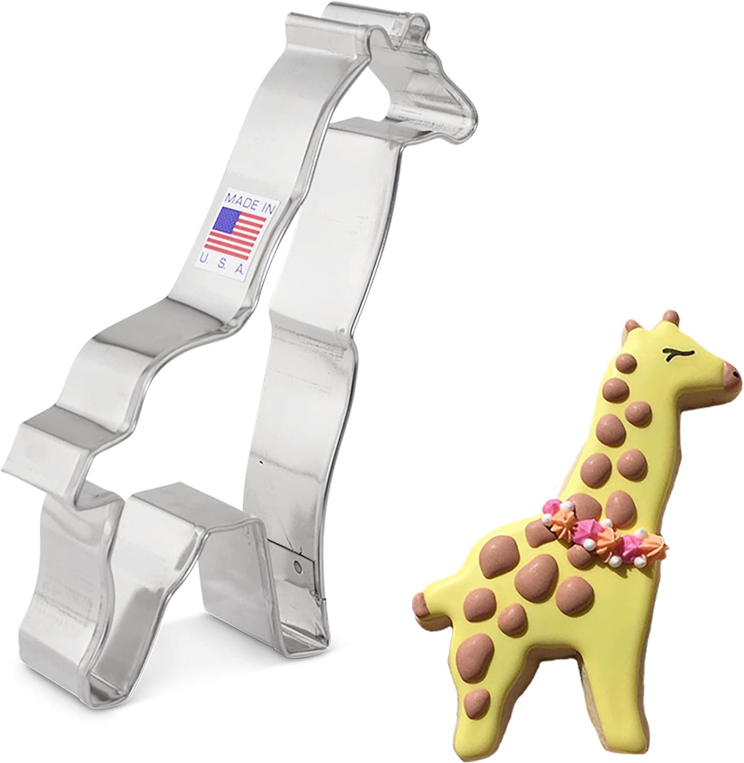 Giraffe Cookie Cutter, 4.75" Made in USA by Ann Clark