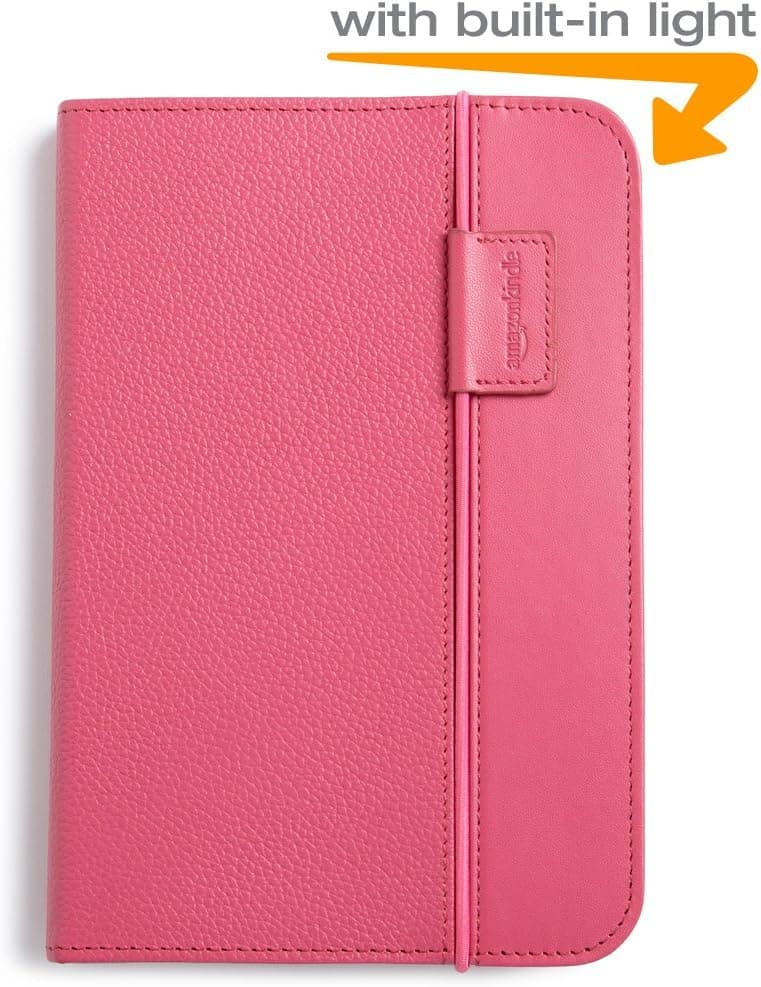 Kindle Lighted Leather Cover, Hot Pink (Fits Kindle Keyboard)