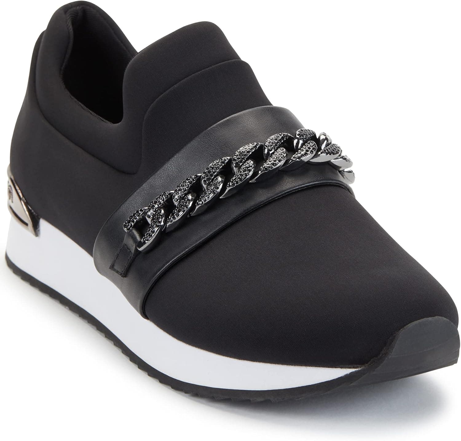 Karl Lagerfeld Paris Women's MAIA Sneaker, Black, 7.5