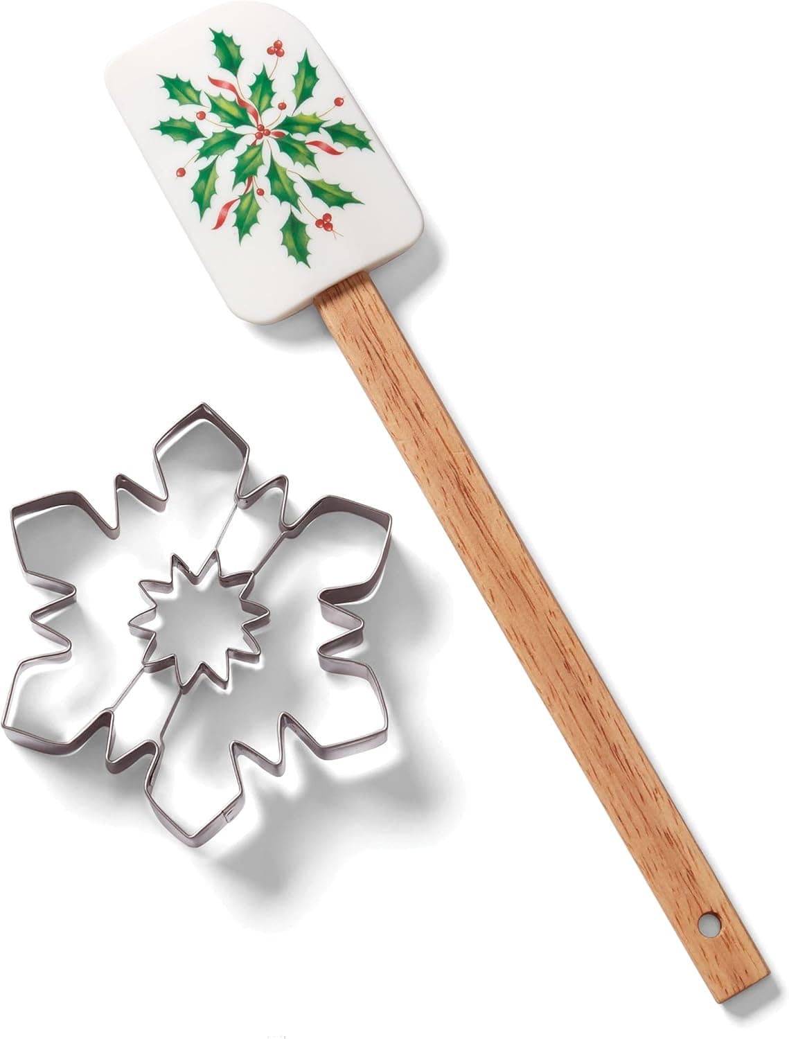 Lenox Holiday Spatula with Snowflake Cookie Cutter, 0.35, Multi