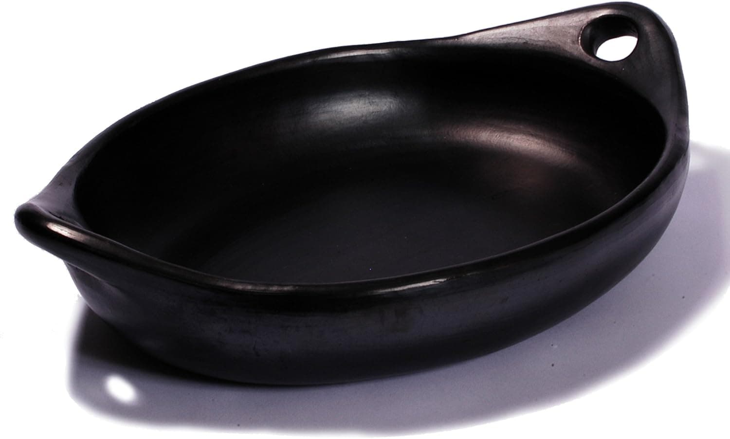 Ancient Cookware, Chamba Clay Oval Serving Dish with Handles, Large, 4 Quarts