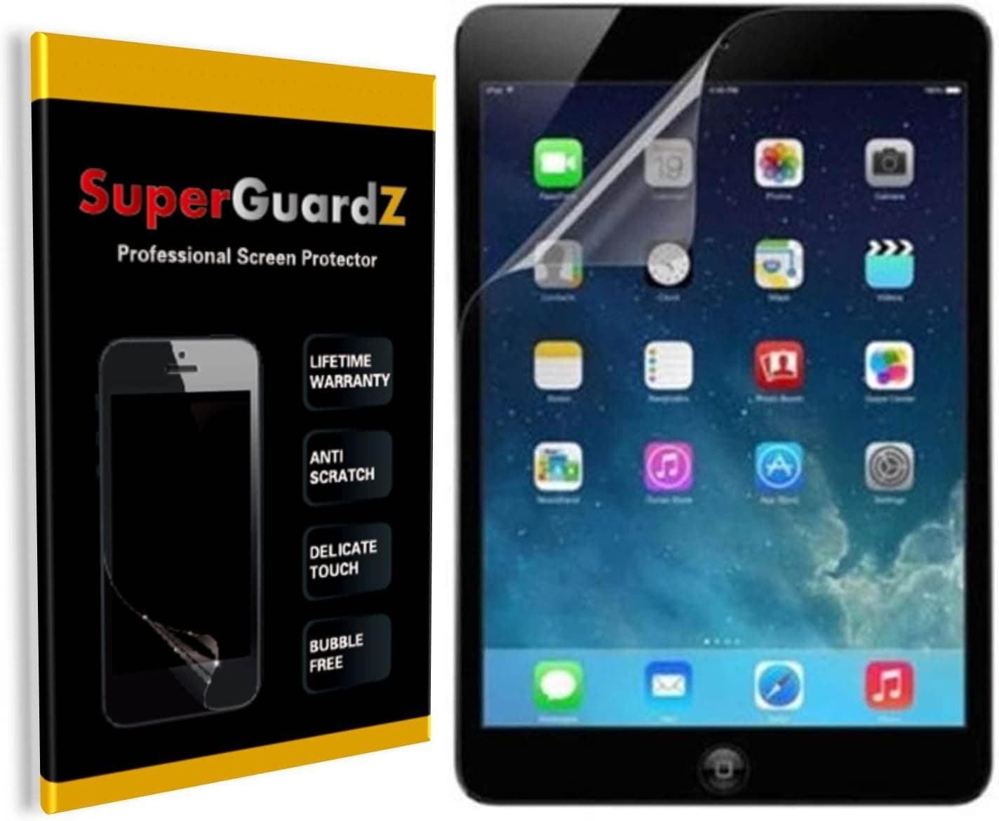 iPad Air 2 - SuperGuardZ Screen Protector [3 PACK] - Ultra Clear, Anti-Scratch, Anti-Bubble [Lifetime Warranty] + Silver LED Stylus Pen